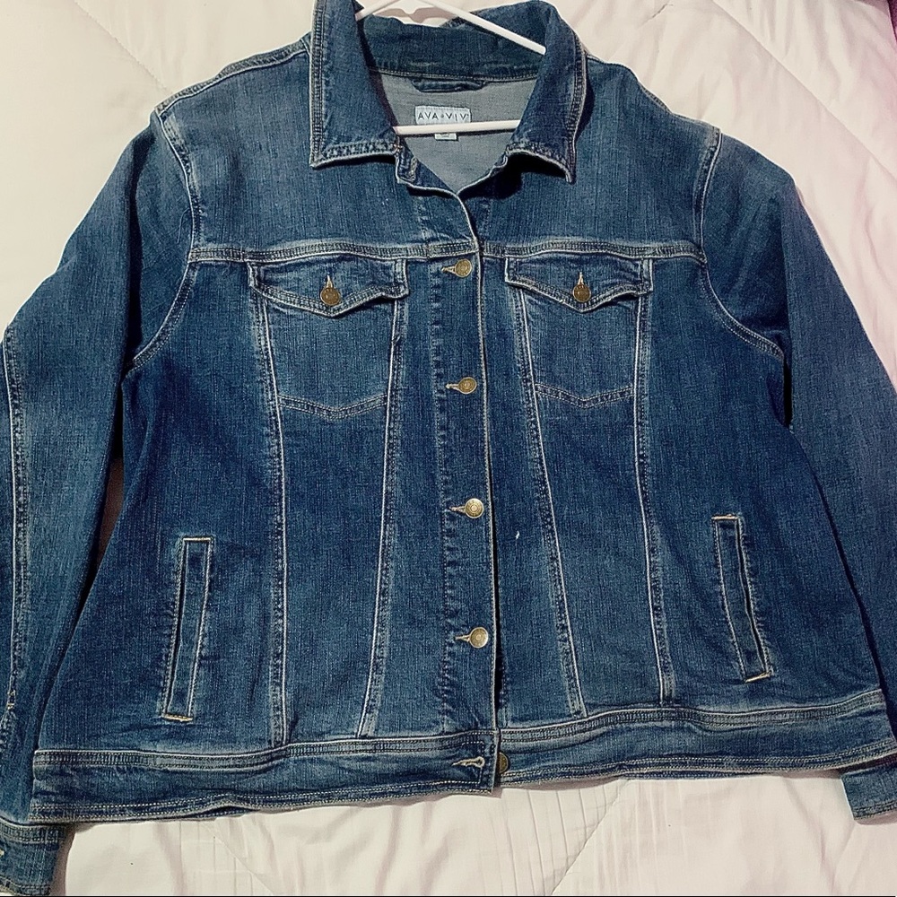 Ava & Viv Plus Size Jean Jacket